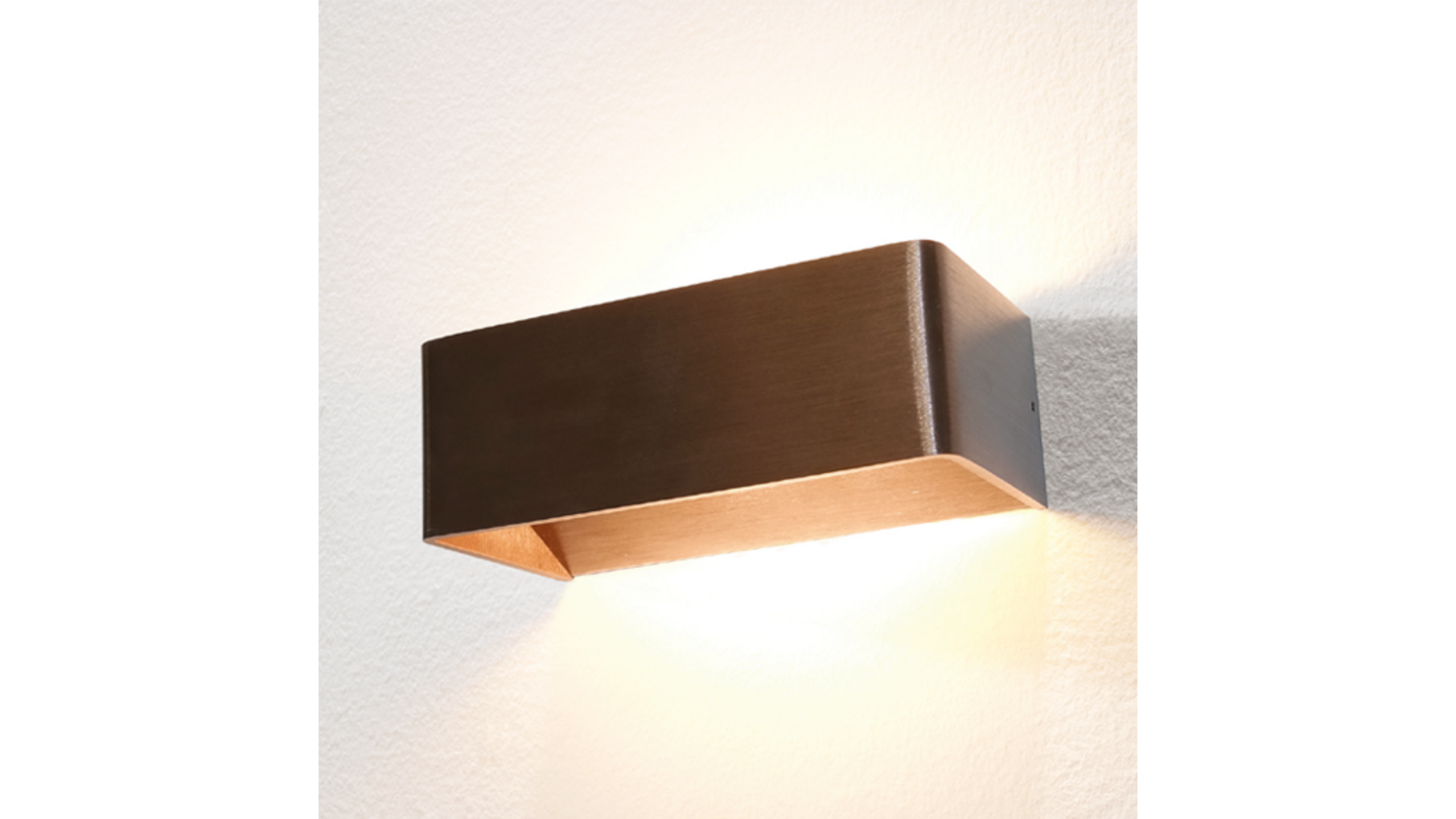 Wandlamp Toledo Up/down BRONS Geborsteld  dimbaar IP20