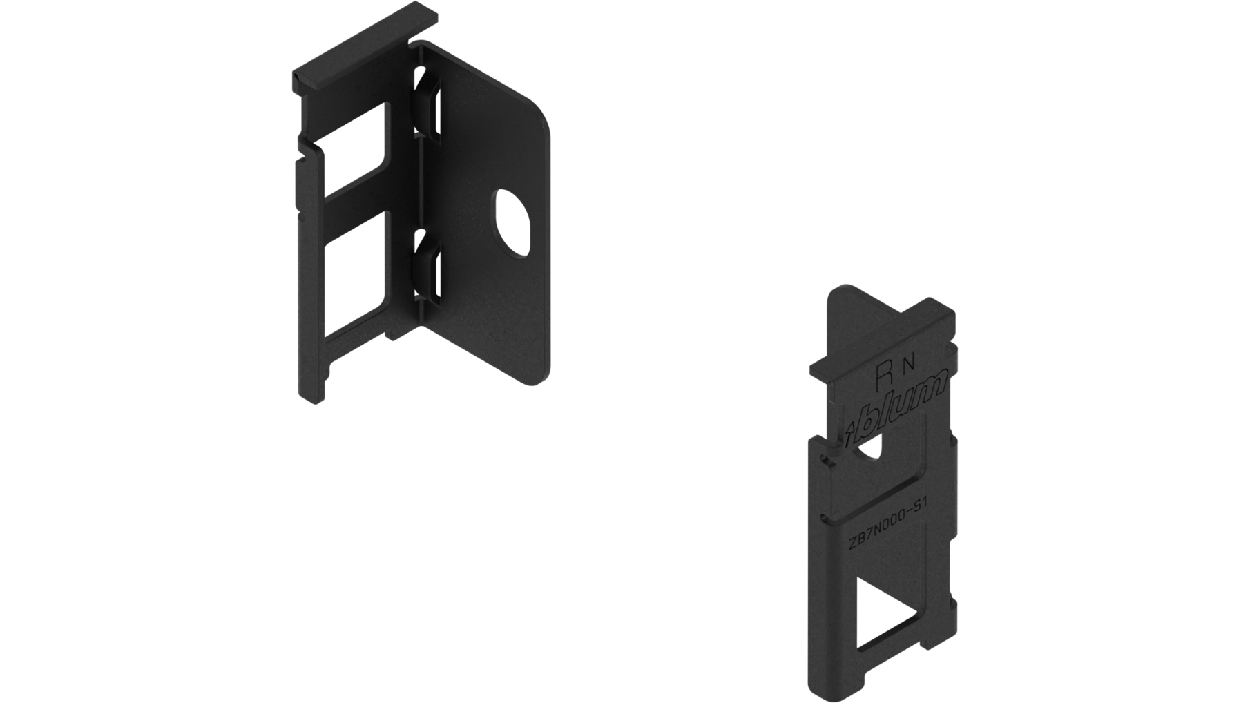 Achterwandhouderset Legrabox, N- hoogte. Carbon zwart