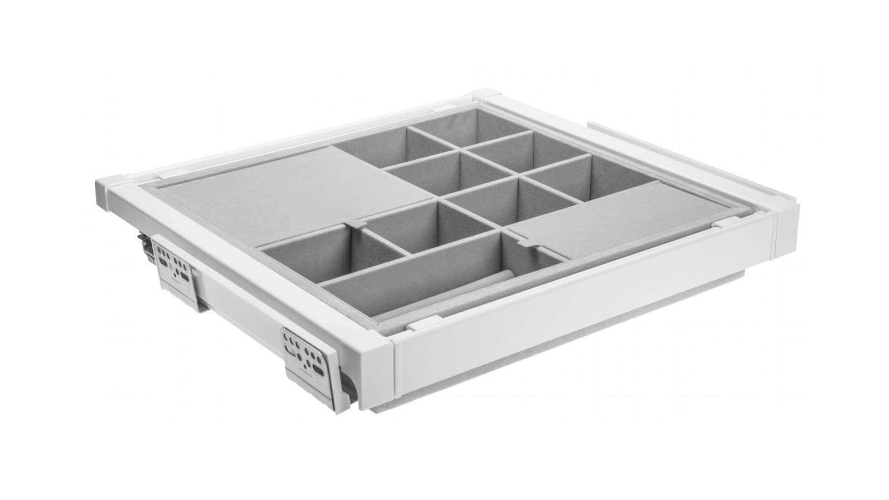 Lade met vakken, 700 mm SOFT-CLOSE, Wit
