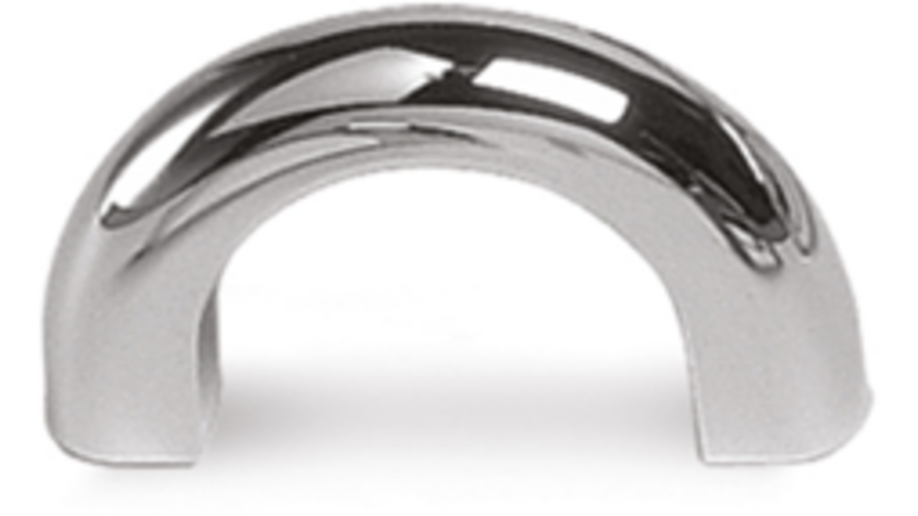 Greep METAL 755 glans chroom 41x9mm wit, hartmaat 32mm