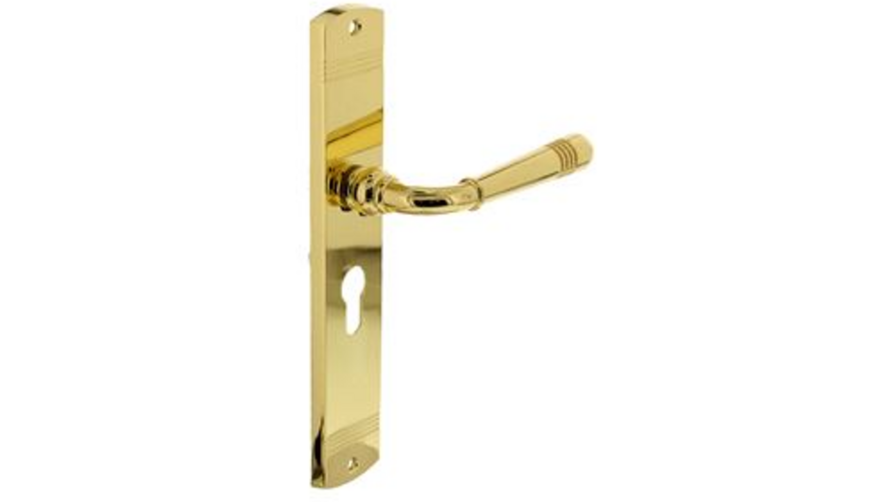 Deurkruk Helena op schild 235x45x8 mm met profielcilindergat