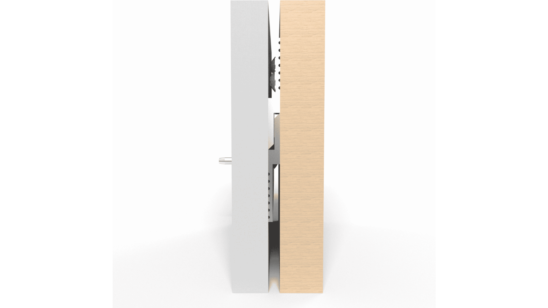 Paneelprofiel aluminium MF625 lengte1250mm, diepte 5.08mm