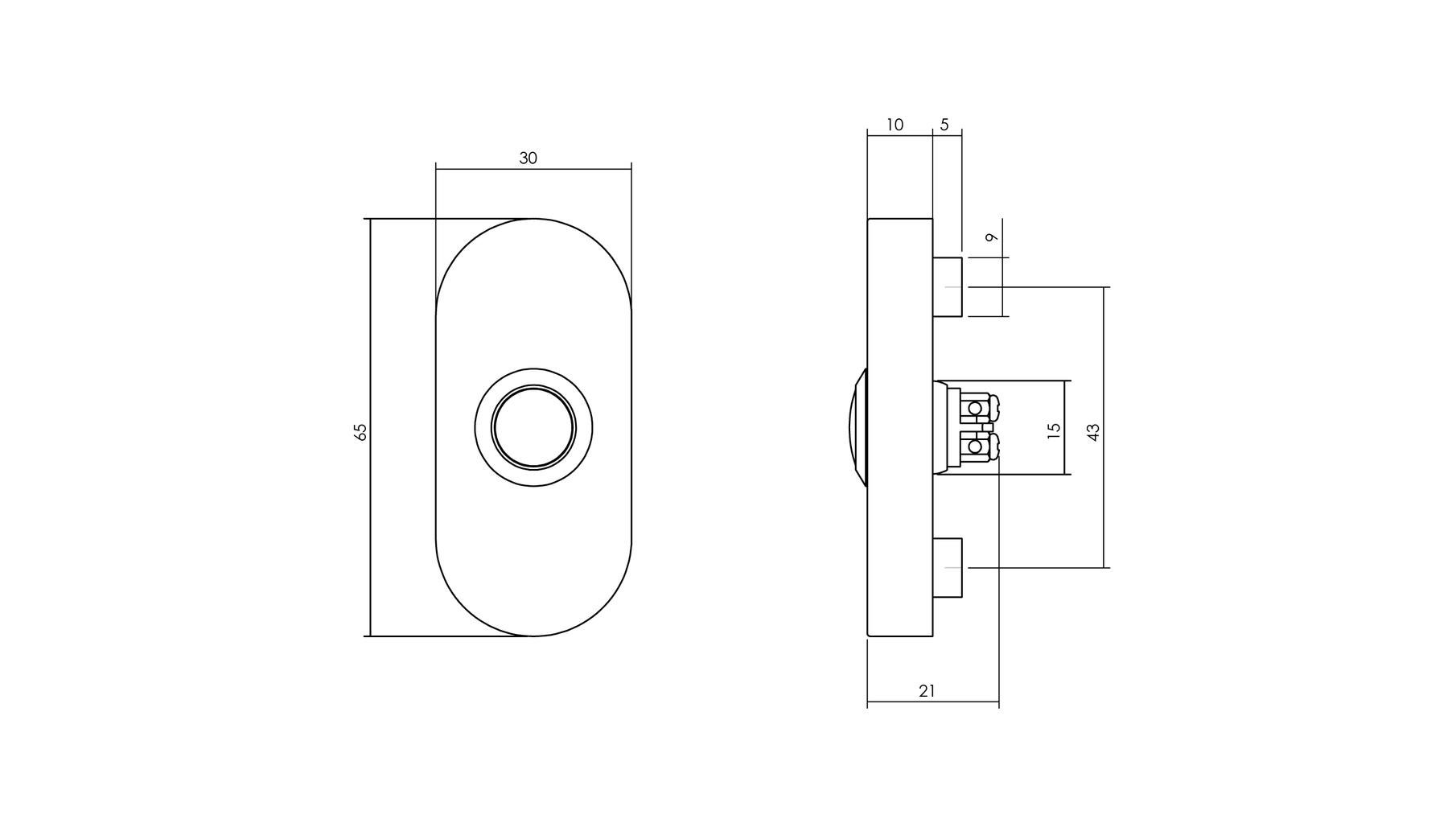 Basis voordeurset SKG3 rond+kerntrekbev. RVS zwart