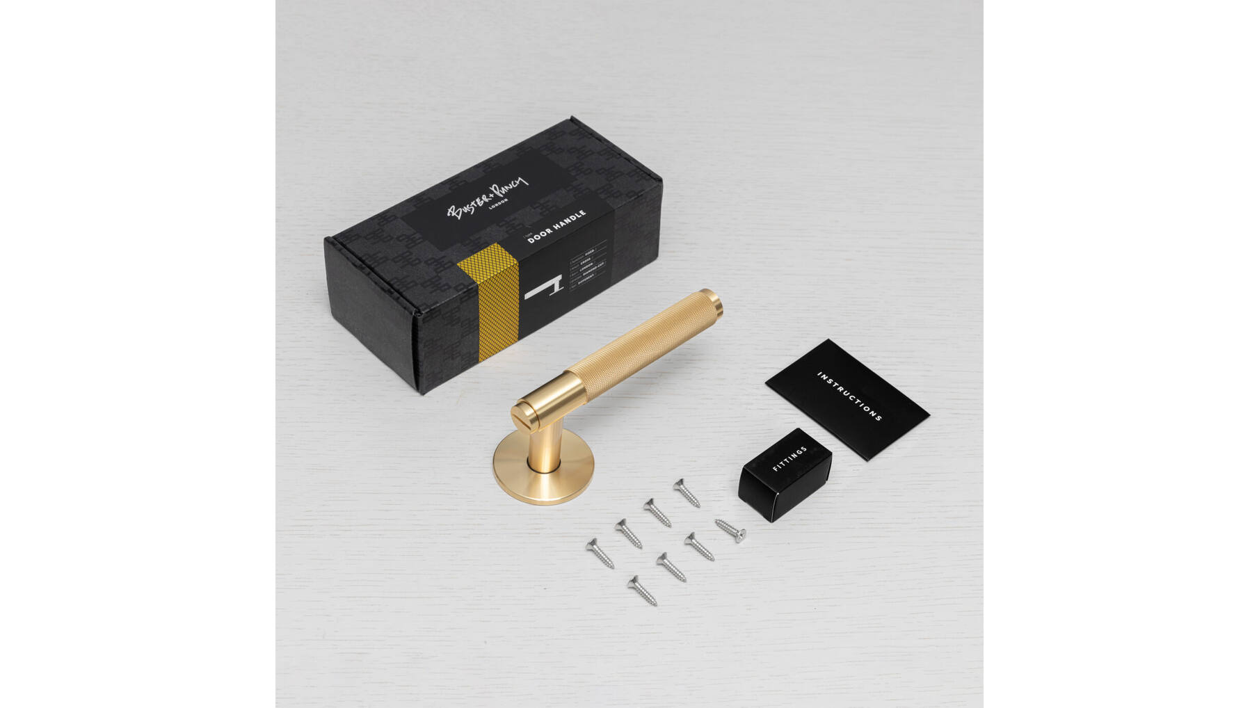 Fixed Door Handle/Single-Sided/Cross/Brass