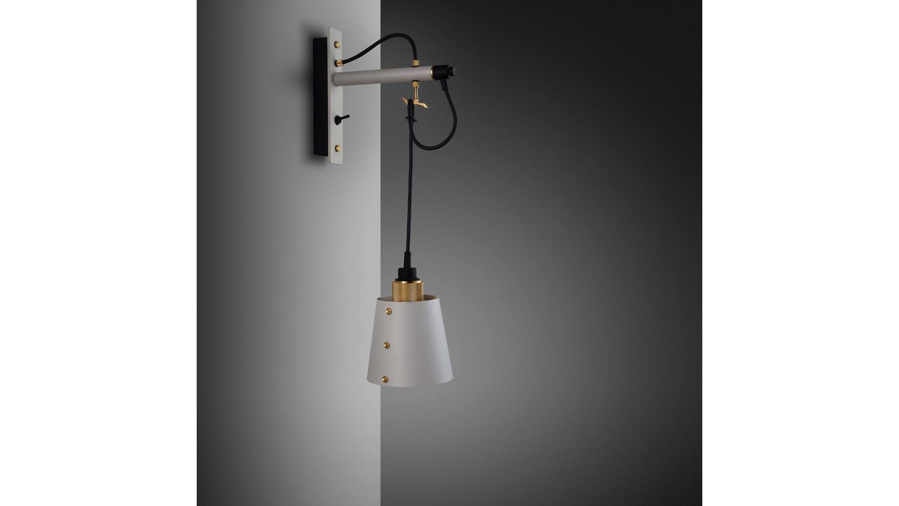 Hooked Wall Small Stone/Brass
