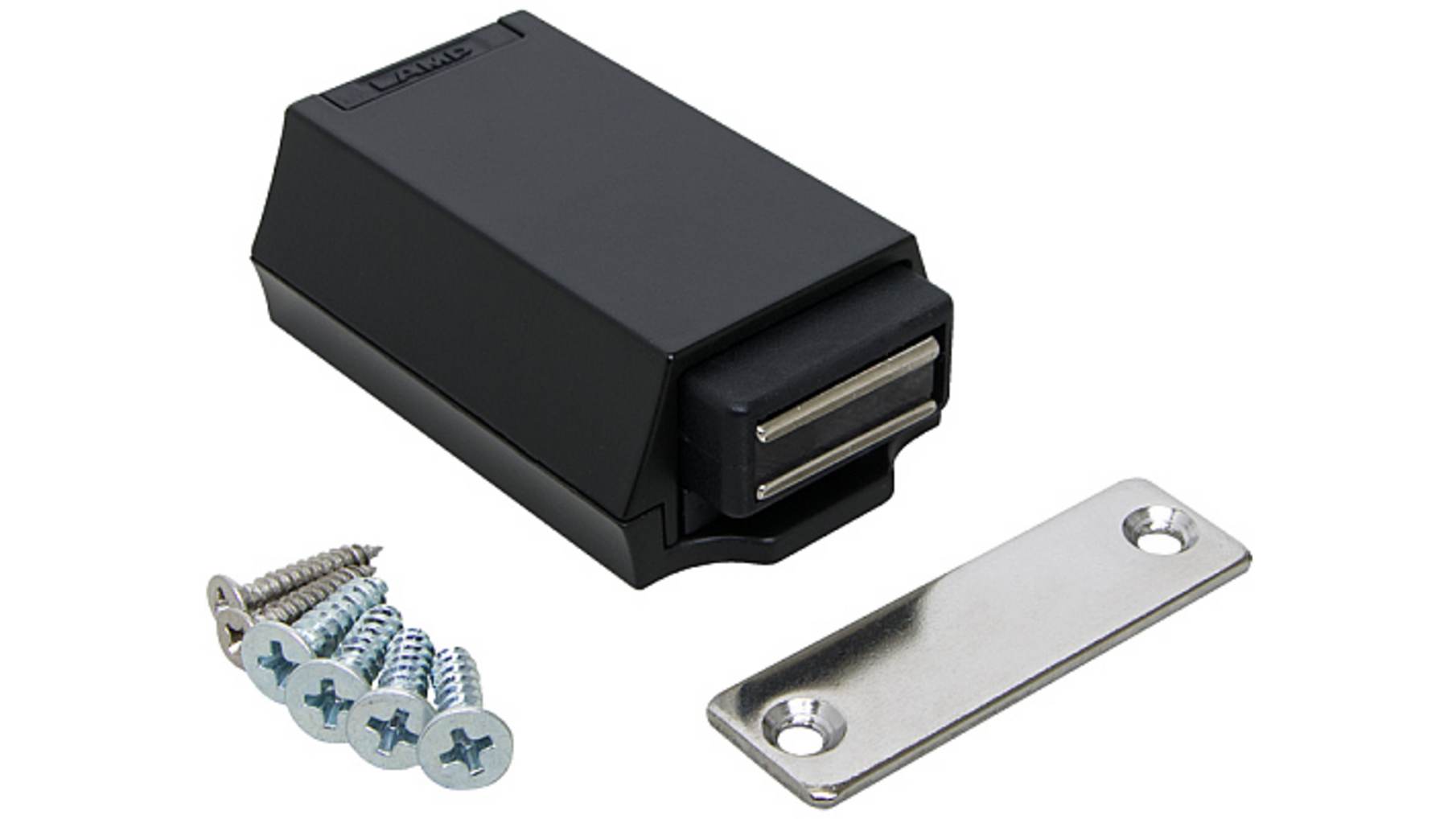 Push to open zwart met magneet, voor zware en grote deuren