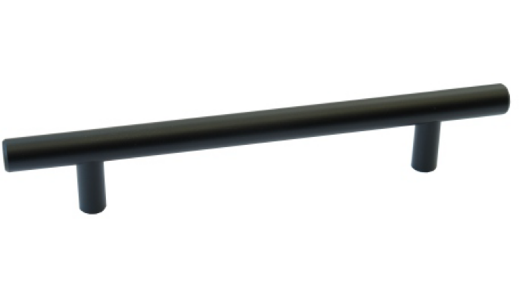 Relinggreep 12x188mm, hoh. 128mm zwart gelakt, hoogte 32mm