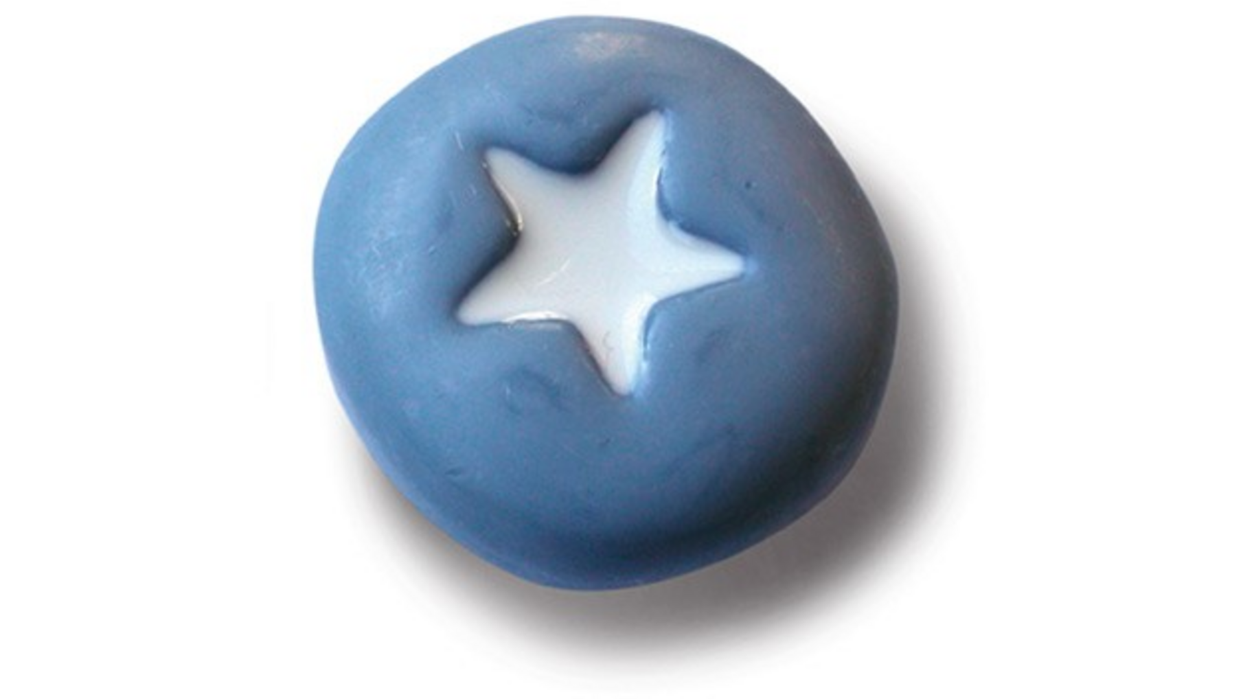 Knop nylon blauw met stervorm 50mm