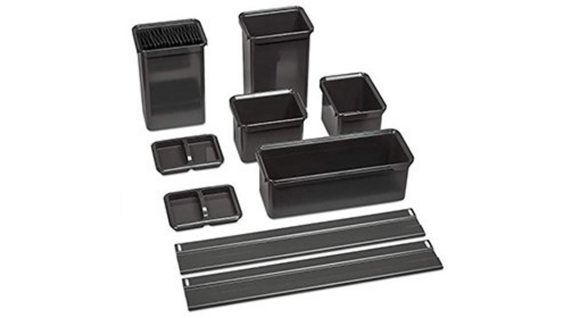 Youboxx set 1 antraciet voor Dispensa met 2 ophangrails