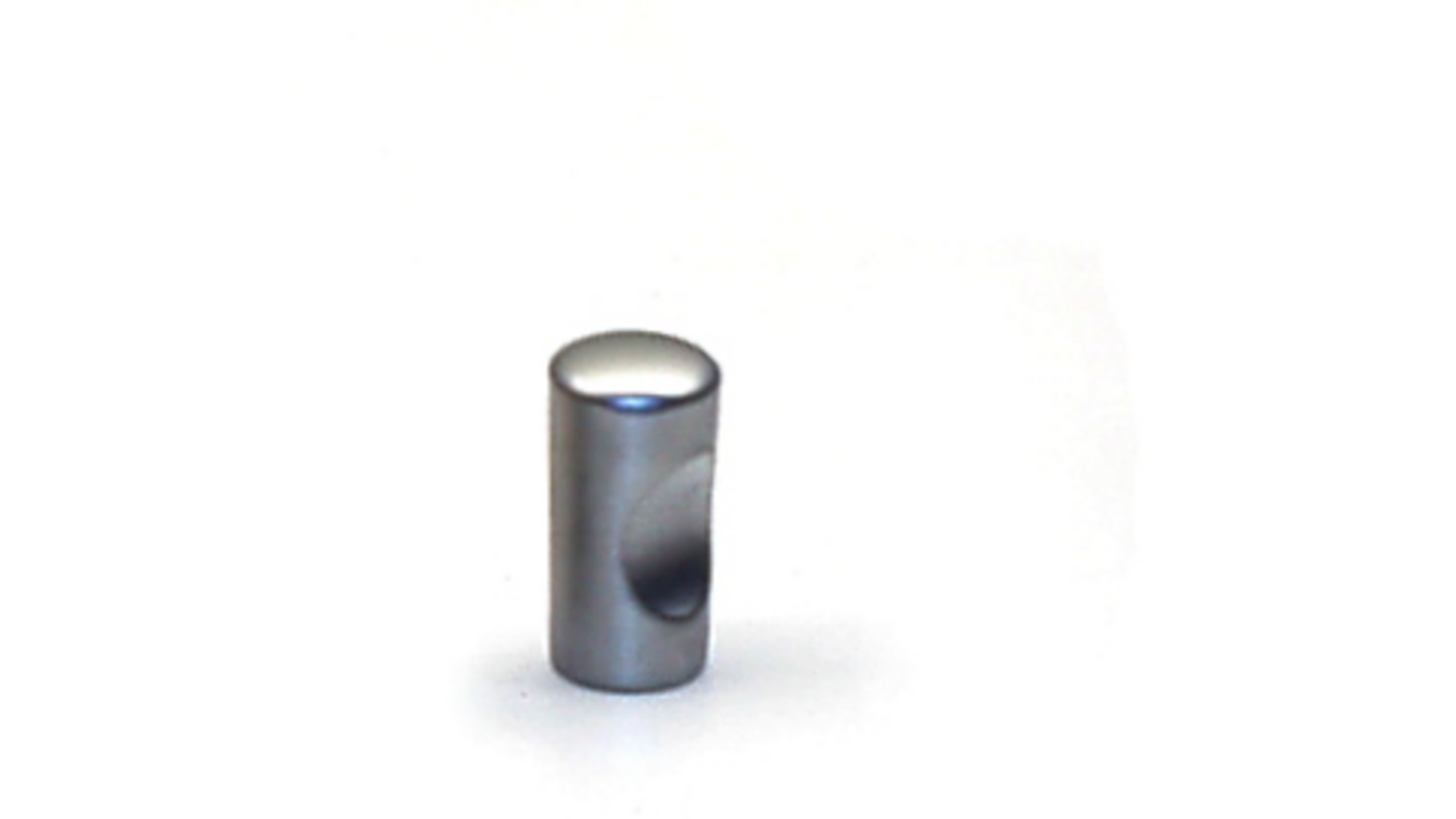 Knop diameter 11mm RVS look met uitsparing, hoogte 25mm