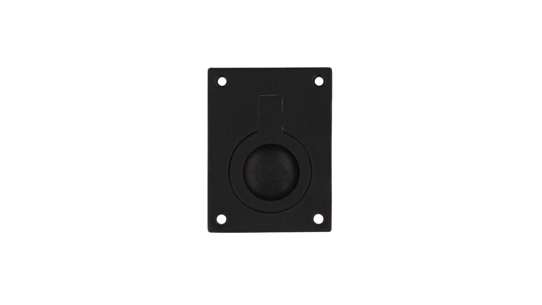 Luikring rechthoekig 65 x 49 mm mat zwart