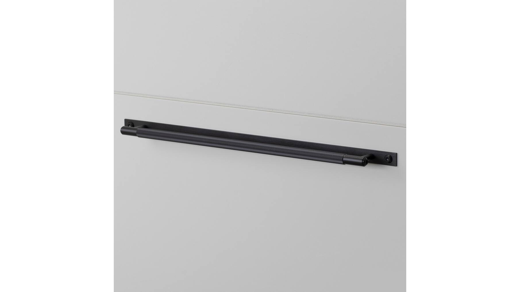 Pull Bar/Plate/Linear/Large 390Mm/Black (Non US)