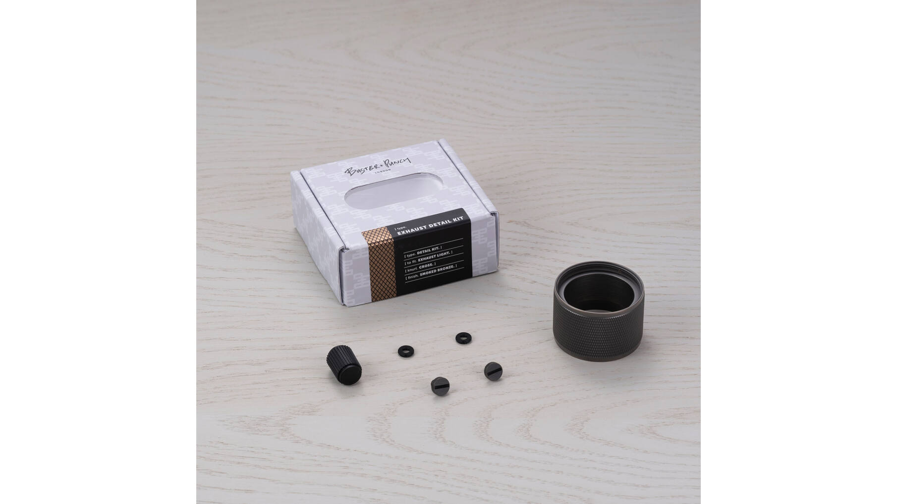 Exhaust Detail Kit/Cross Knurl/Smoked Bronze