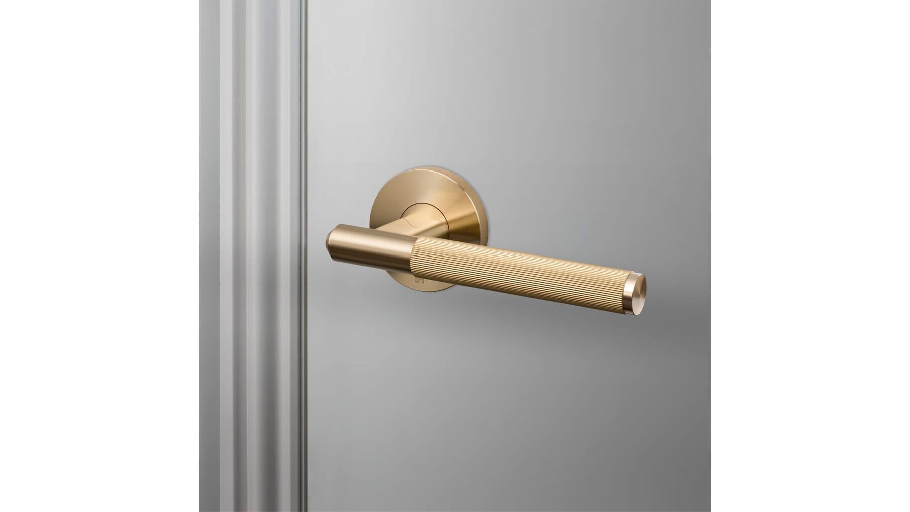 Door Handle Set/Linear/Brass