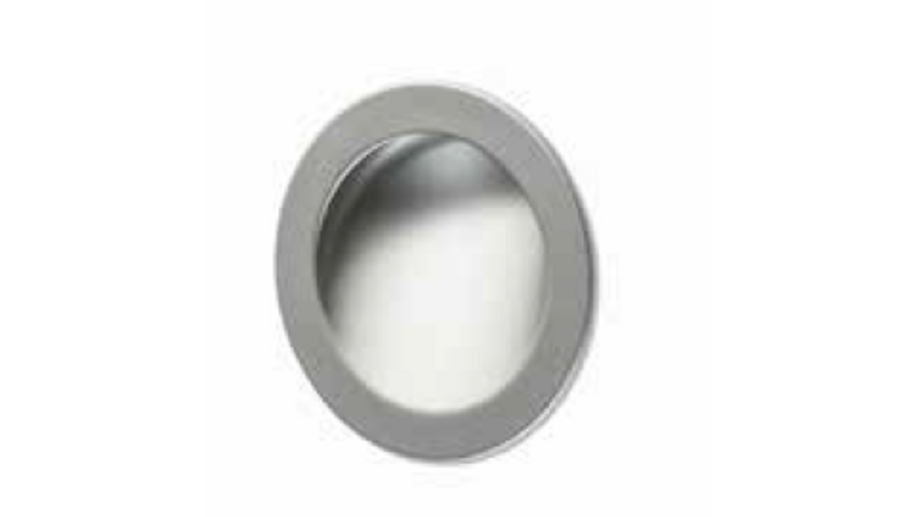 Komgreep rond 70mm mat metallic aluminium, boring 57mm