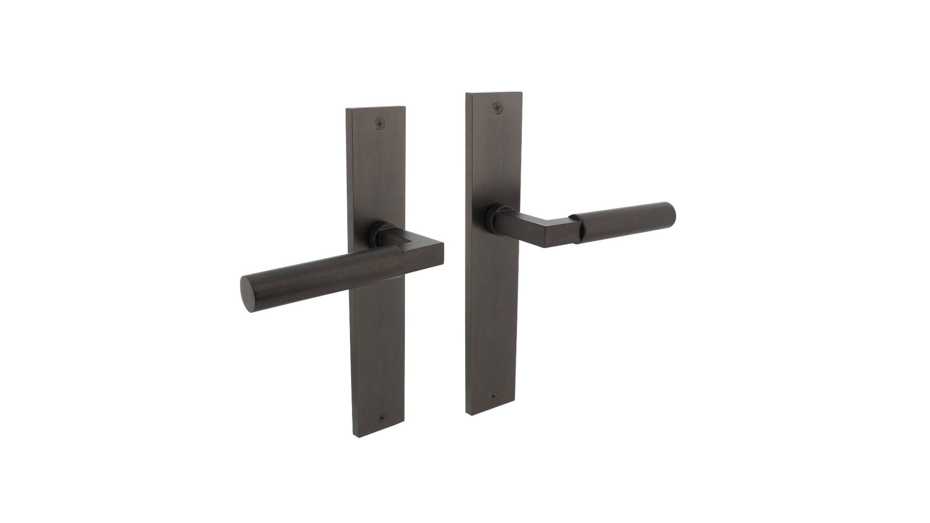 Deurkruk Bau-Stil op schild 245x45mm blind antracietgrijs