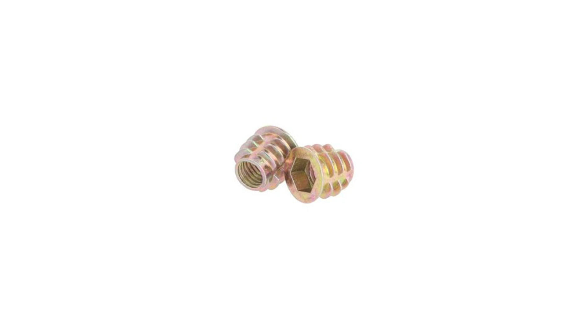 Rampabus conisch M8/14.5x13mm met rand, geel verzinkt SW8