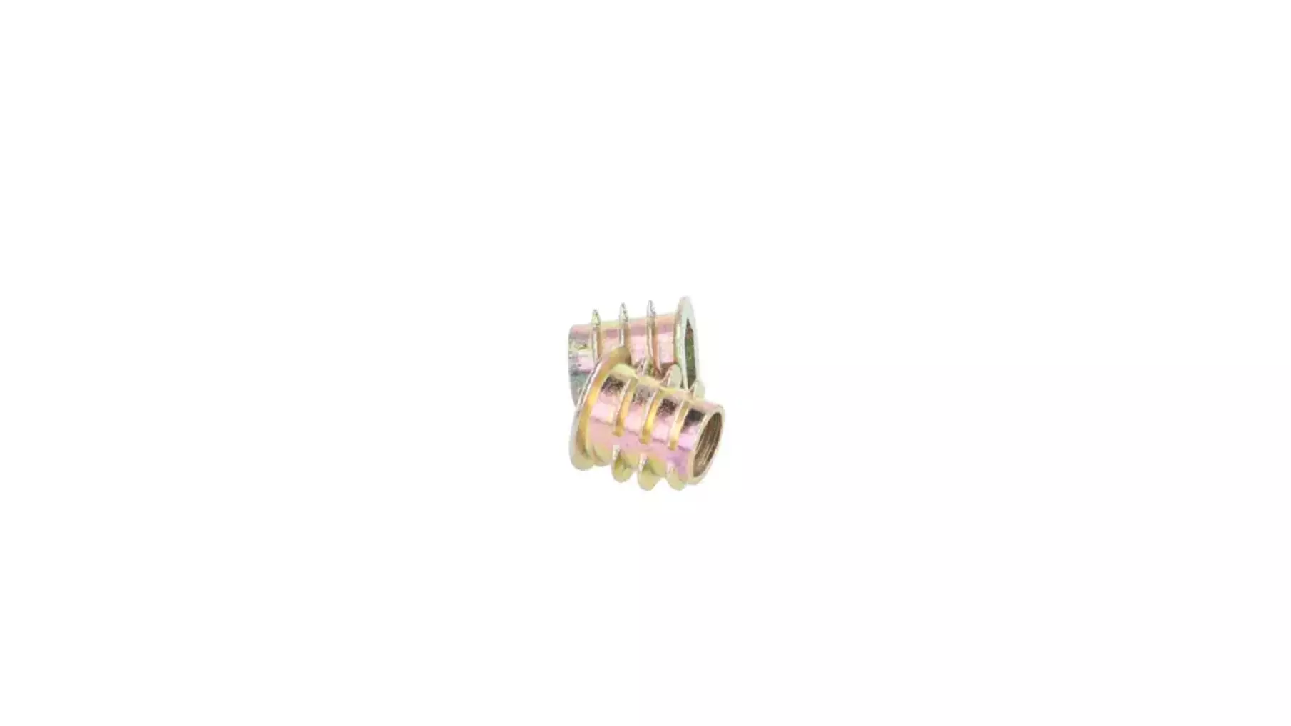 Rampabus conisch M8/14.5x13mm met rand, geel verzinkt SW8