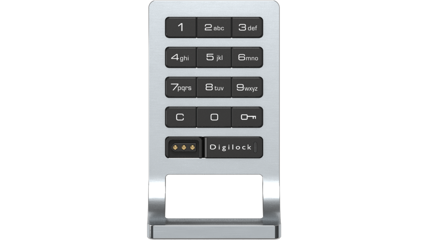 Curve keypad geborsteld nikkel wisselende gebruiker