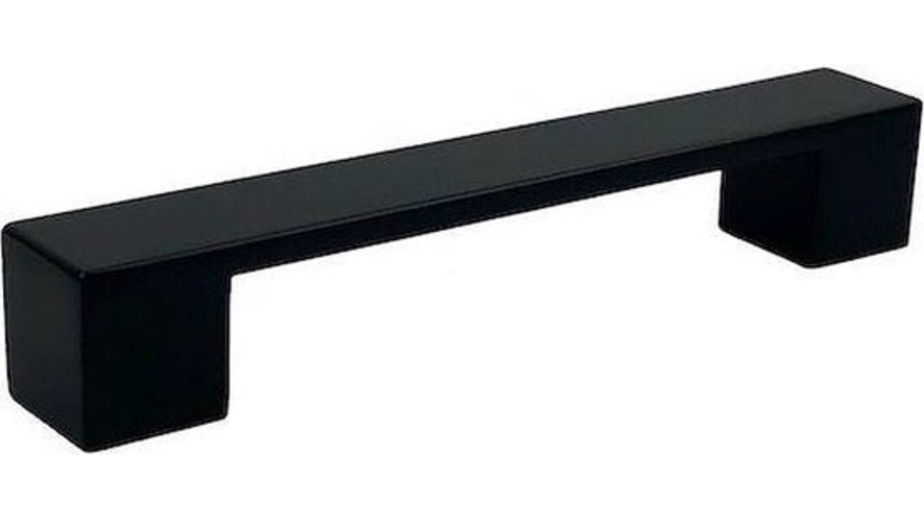 Greep 25x160mm recht,hoekig,zwart nikkel,totale lengte 195mm