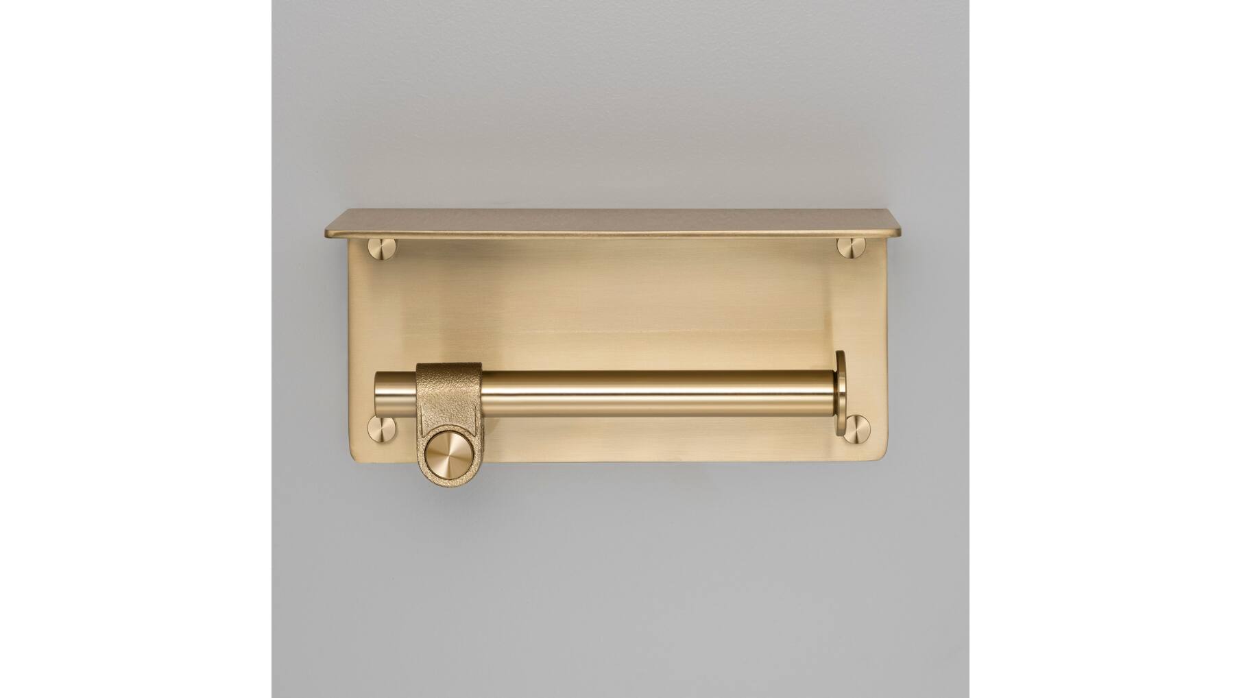 Toilet Roll Holder/w/ Shelf/190Mm/7.5 Inches/Cast