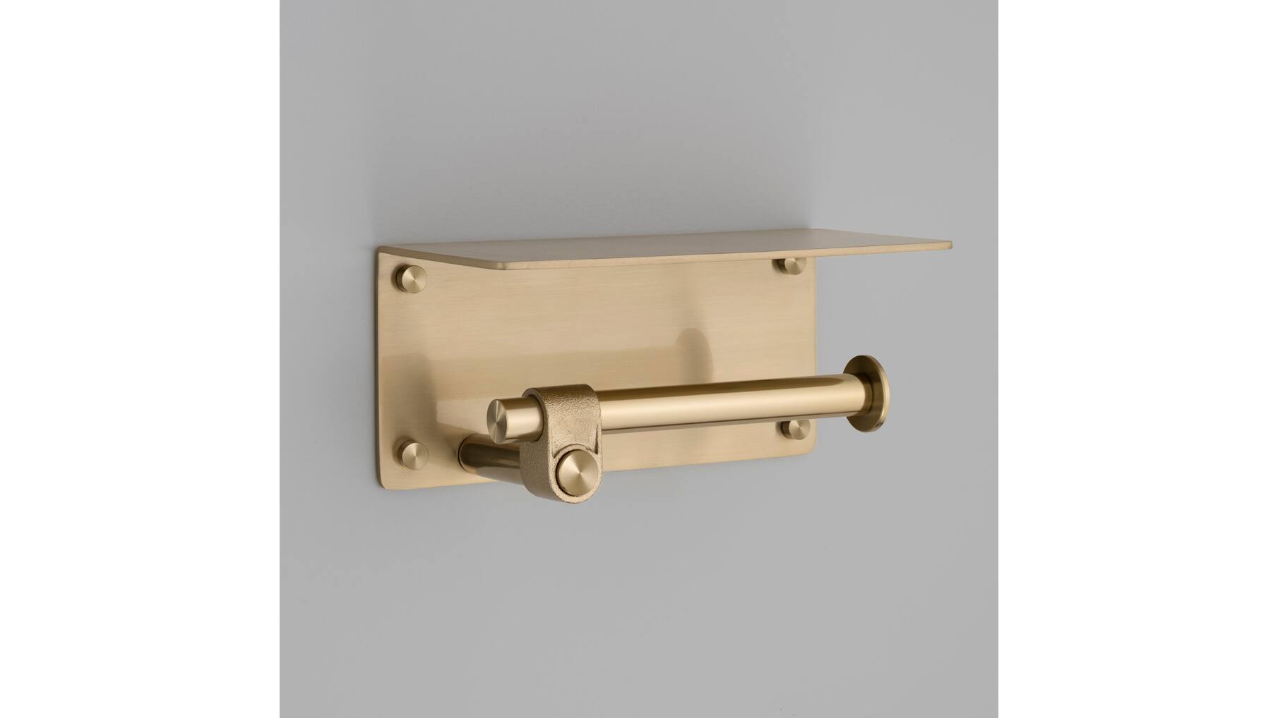 Toilet Roll Holder/w/ Shelf/190Mm/7.5 Inches/Cast