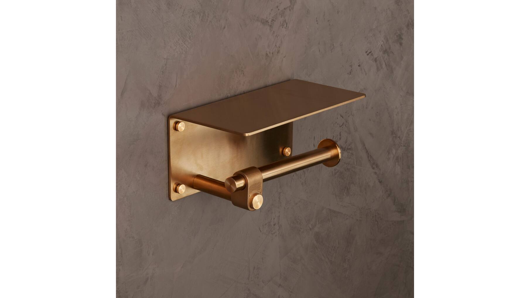 Toilet Roll Holder/w/ Shelf/190Mm/7.5 Inches/Cast