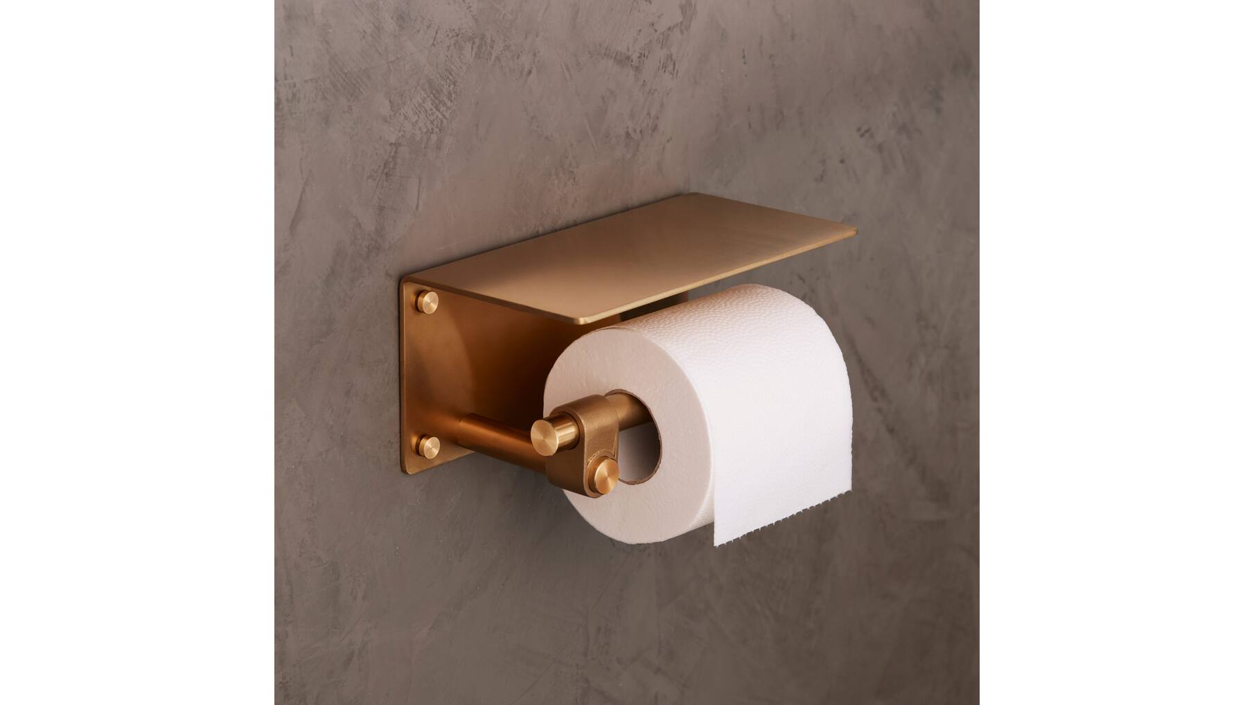 Toilet Roll Holder/w/ Shelf/190Mm/7.5 Inches/Cast