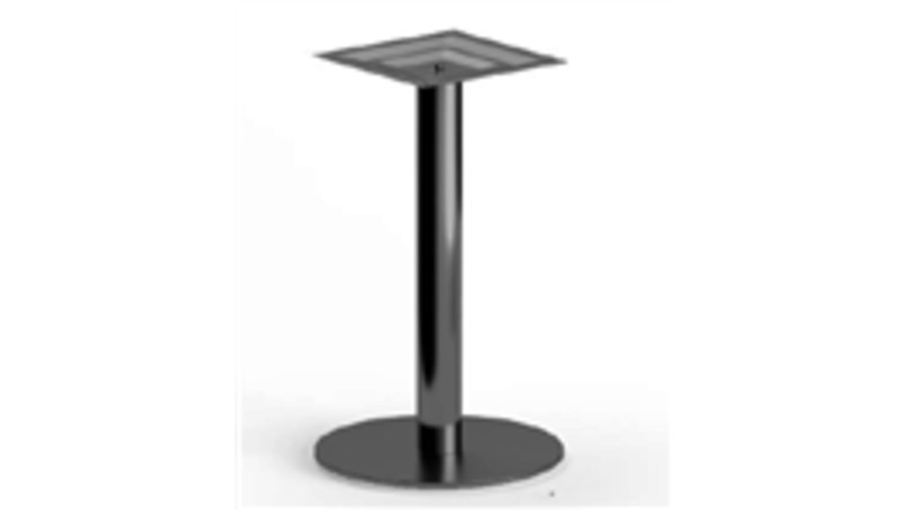 1 koloms tafel rond zwart voet 440mm, zuil 80mm, 730mm