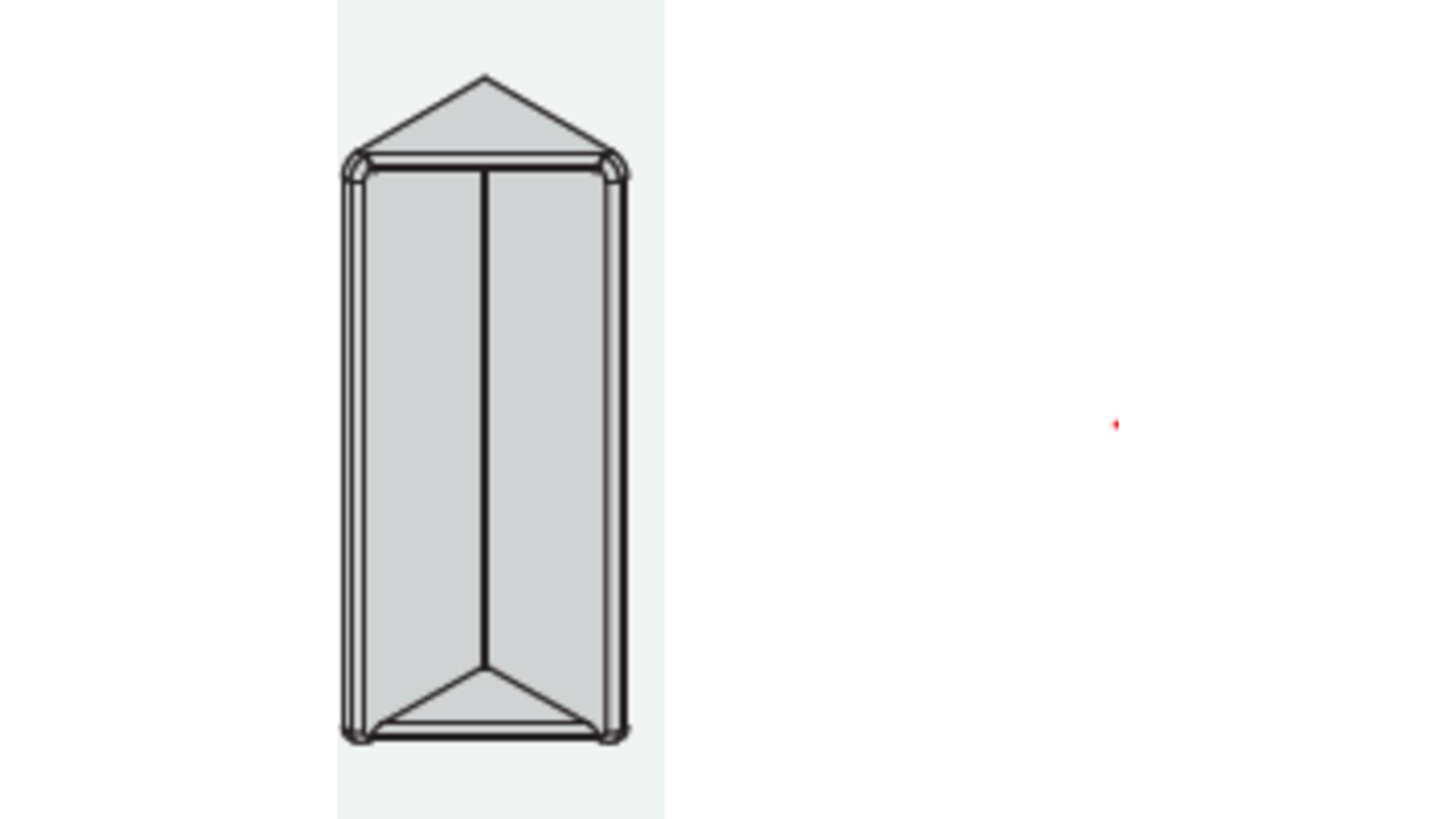 Verbindingshoek 70mm zwart, (niethoeken) VE=1700 stuks