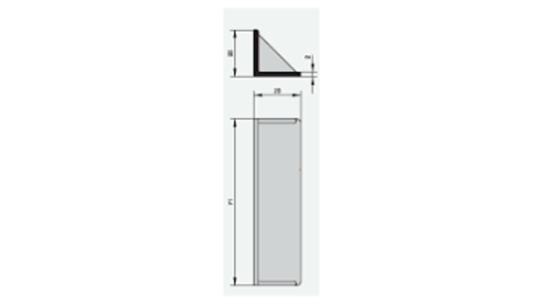 Verbindingshoek 70mm zwart, (niethoeken) VE=1700 stuks