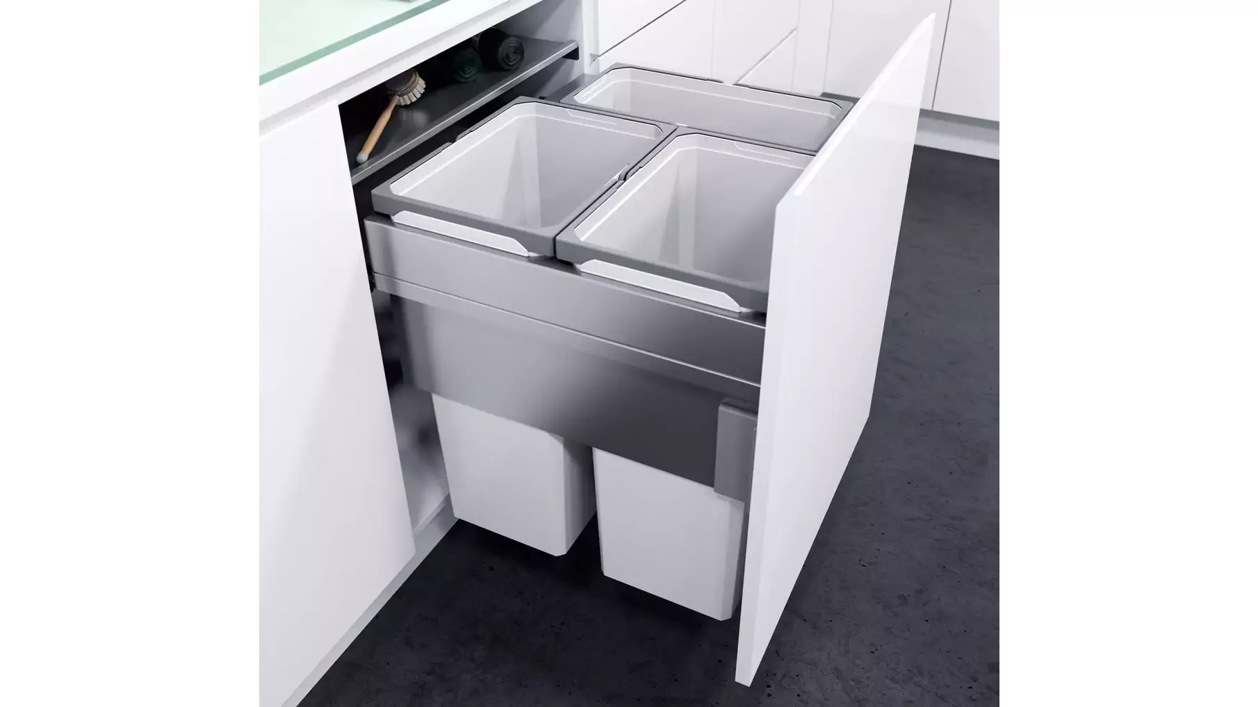 Afvalemmer systeem ENVI SpaceXX zilver 9006 EV C600-3-91L