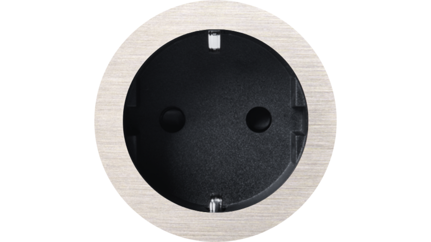 Rond 2.0 Socket F - s. trim - brushed nickel - black cup