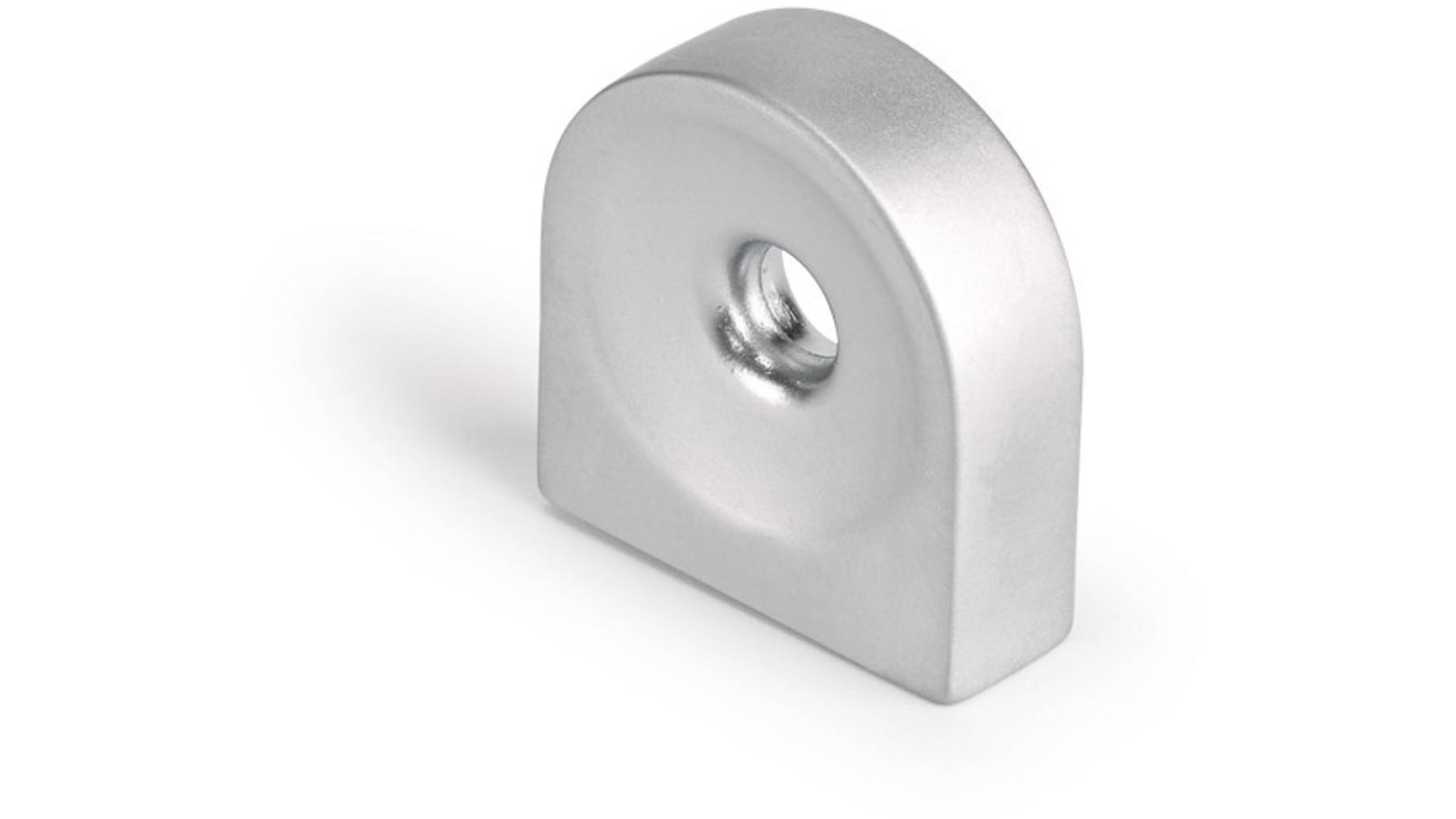 Knop CIRCLE met gat, mat chroom 25x8x27mm