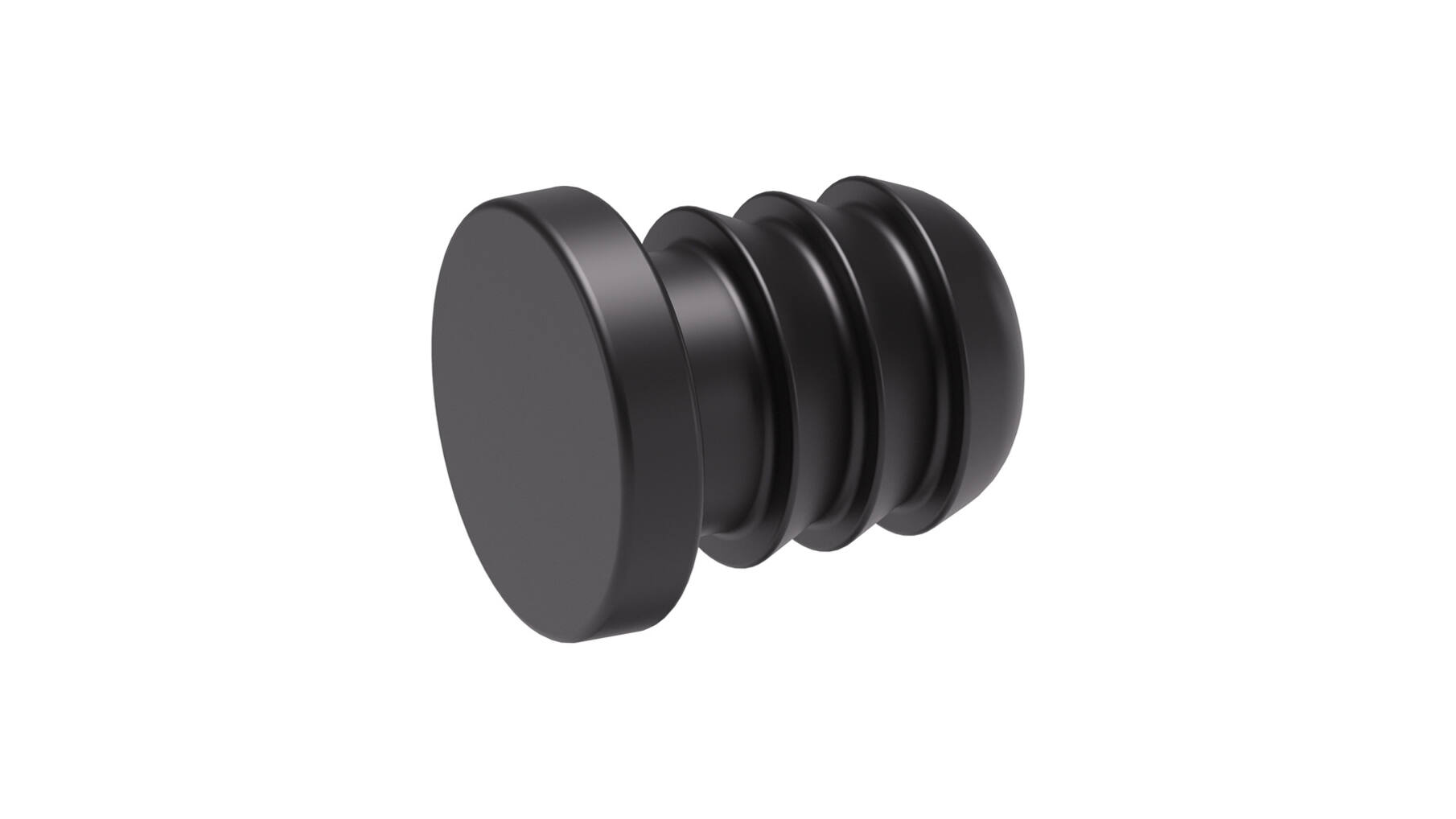 Buffer zwart stift 6mm, schotel rond 7,5mmx1,5mm dik VE=5000