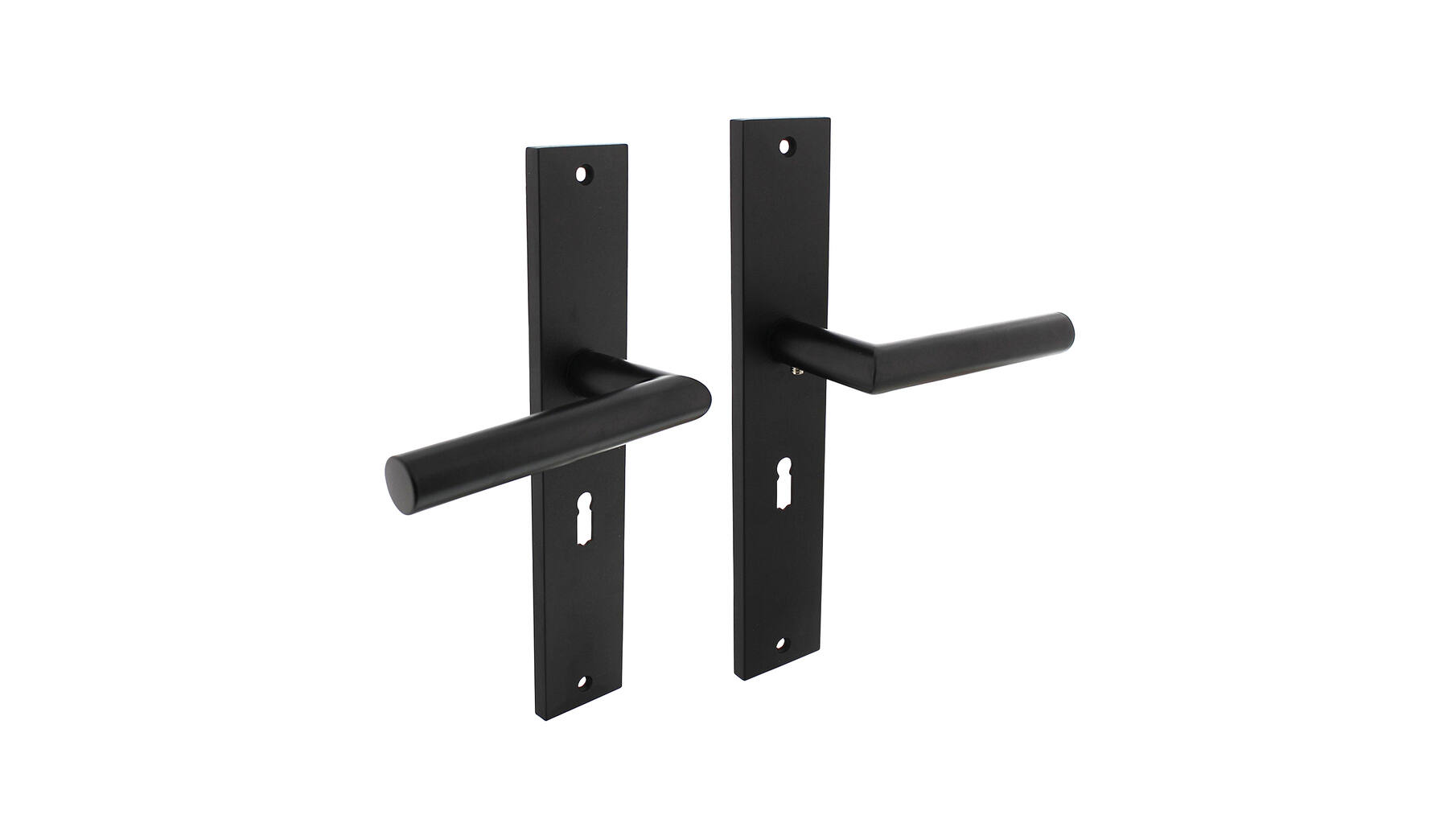 Deurkruk Bastian op schild 245x45mm sleutelgat 56mm
