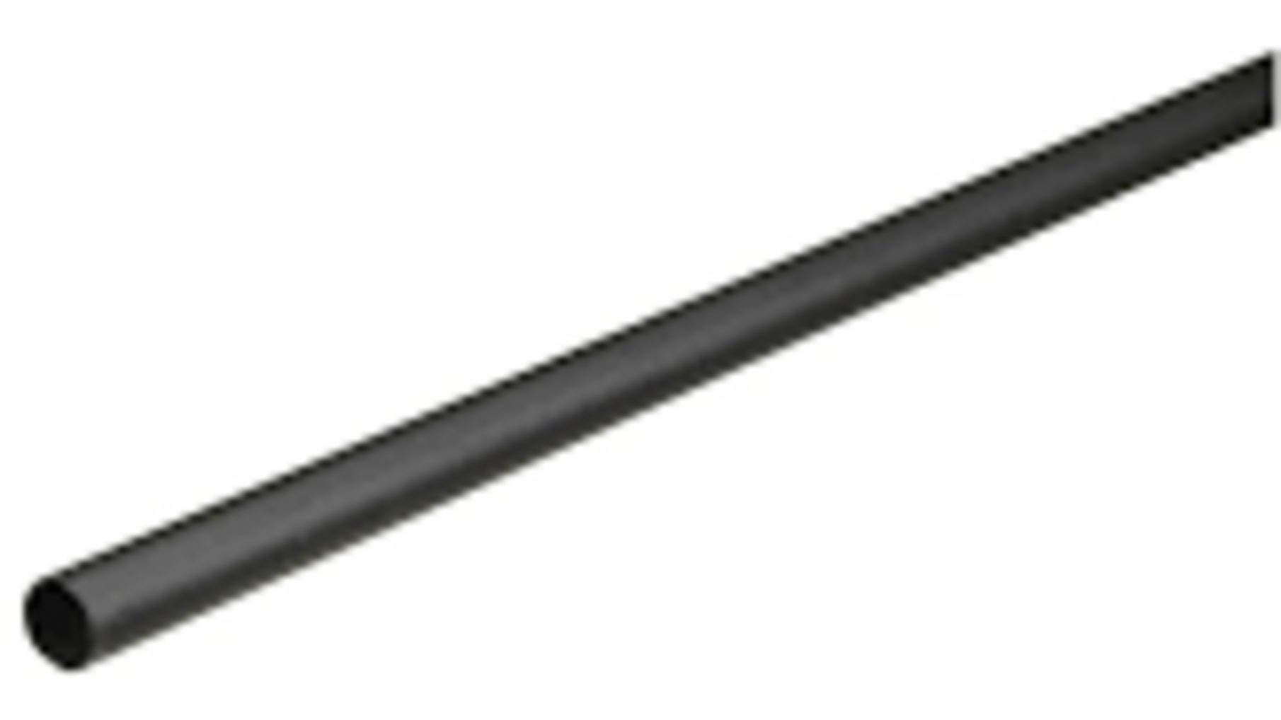 Roede diameter 25mm zwart,  lengte 3000mm, dikte 1mm