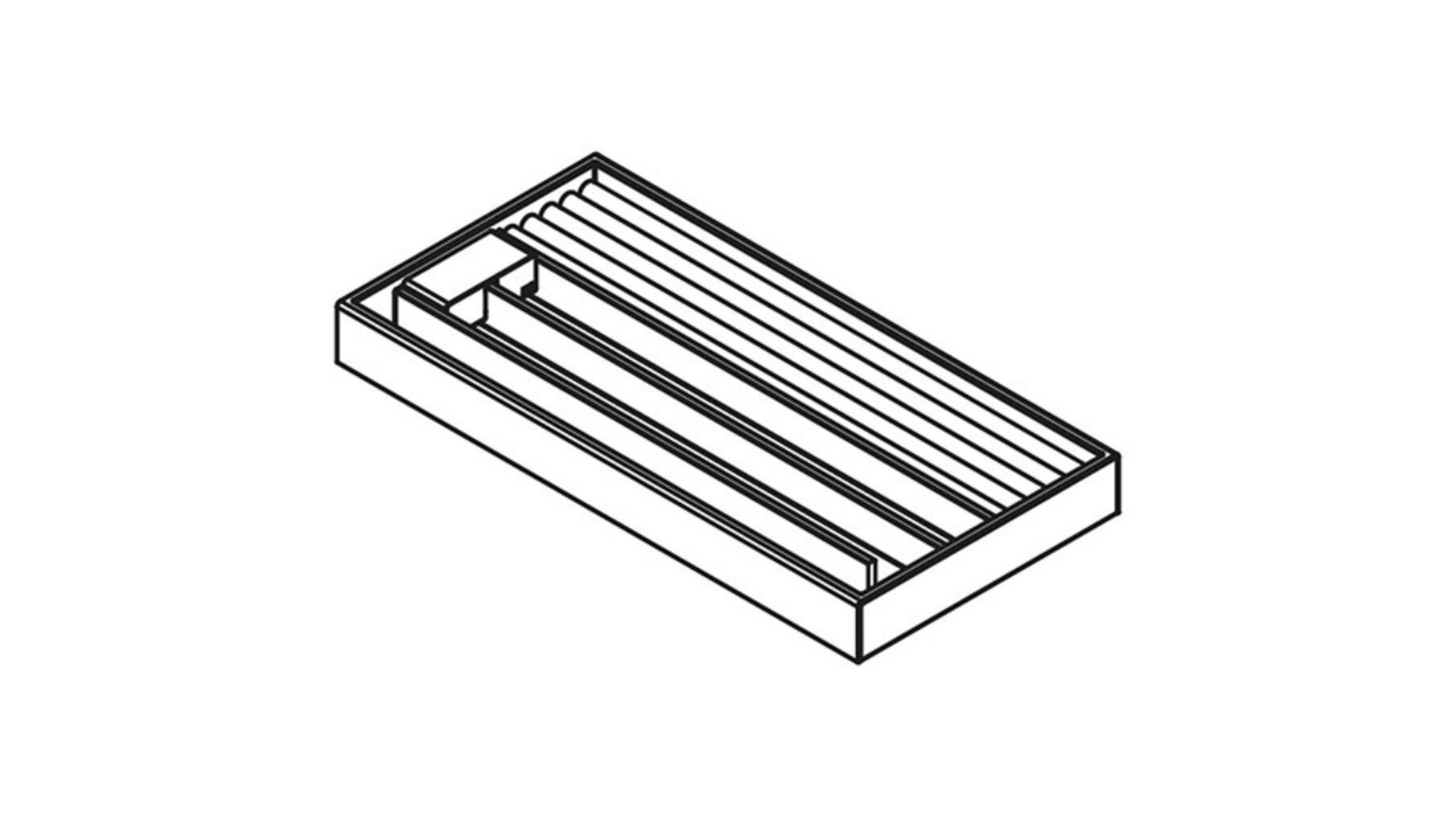 CubiLux rechthoekig Leder 32 x 300 x 150mm met verdelingen,