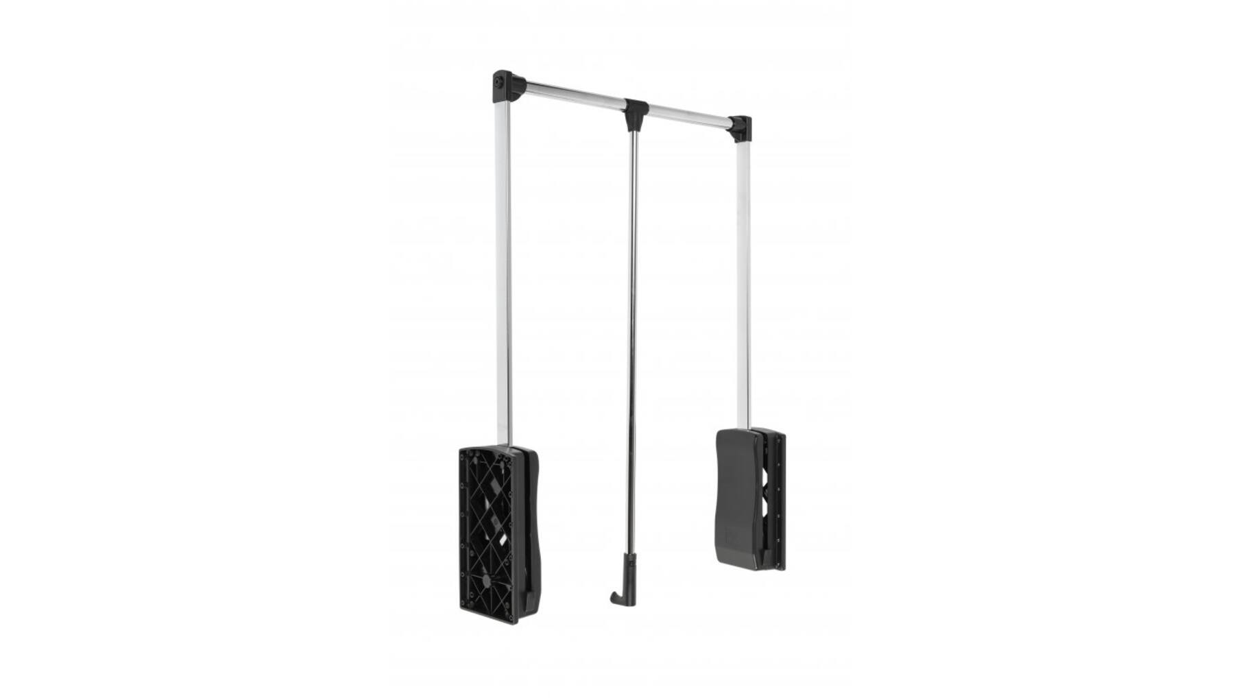 Garderobelift 83-115cm, zwart, met gasveer draagkracht 12kg
