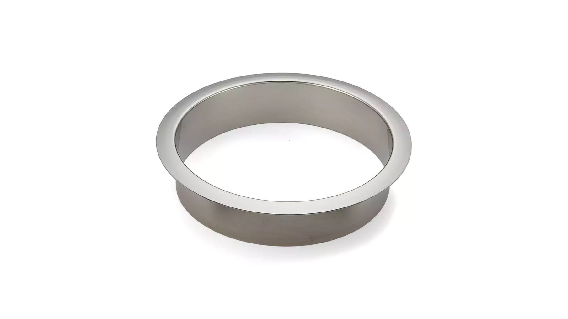 Afvaldoorlaat rond RVS glanzend, boormaat 146mm, geen deksel