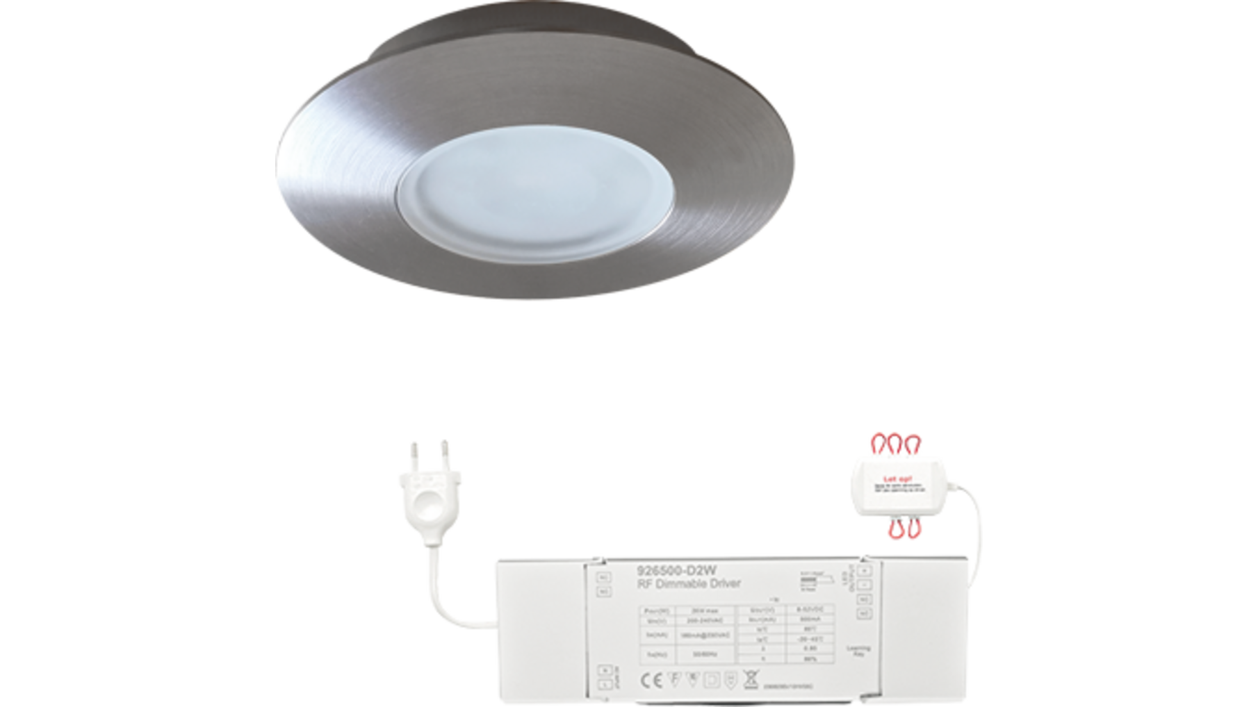 2x Napoli rond RVS DTW 3000K-2200K+2x verl+MC Easy ontvanger