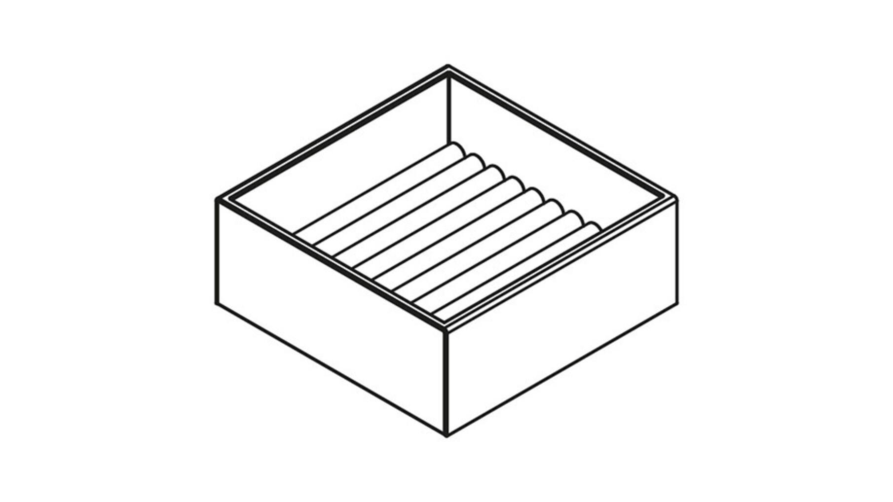 CubiLux vierkant Leder 62 x 150 x 150mm met hoog ringkussen