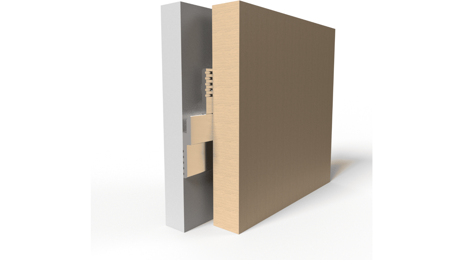 Paneelprofiel aluminium MF375 lengte 2000mm, diepte 6.35mm