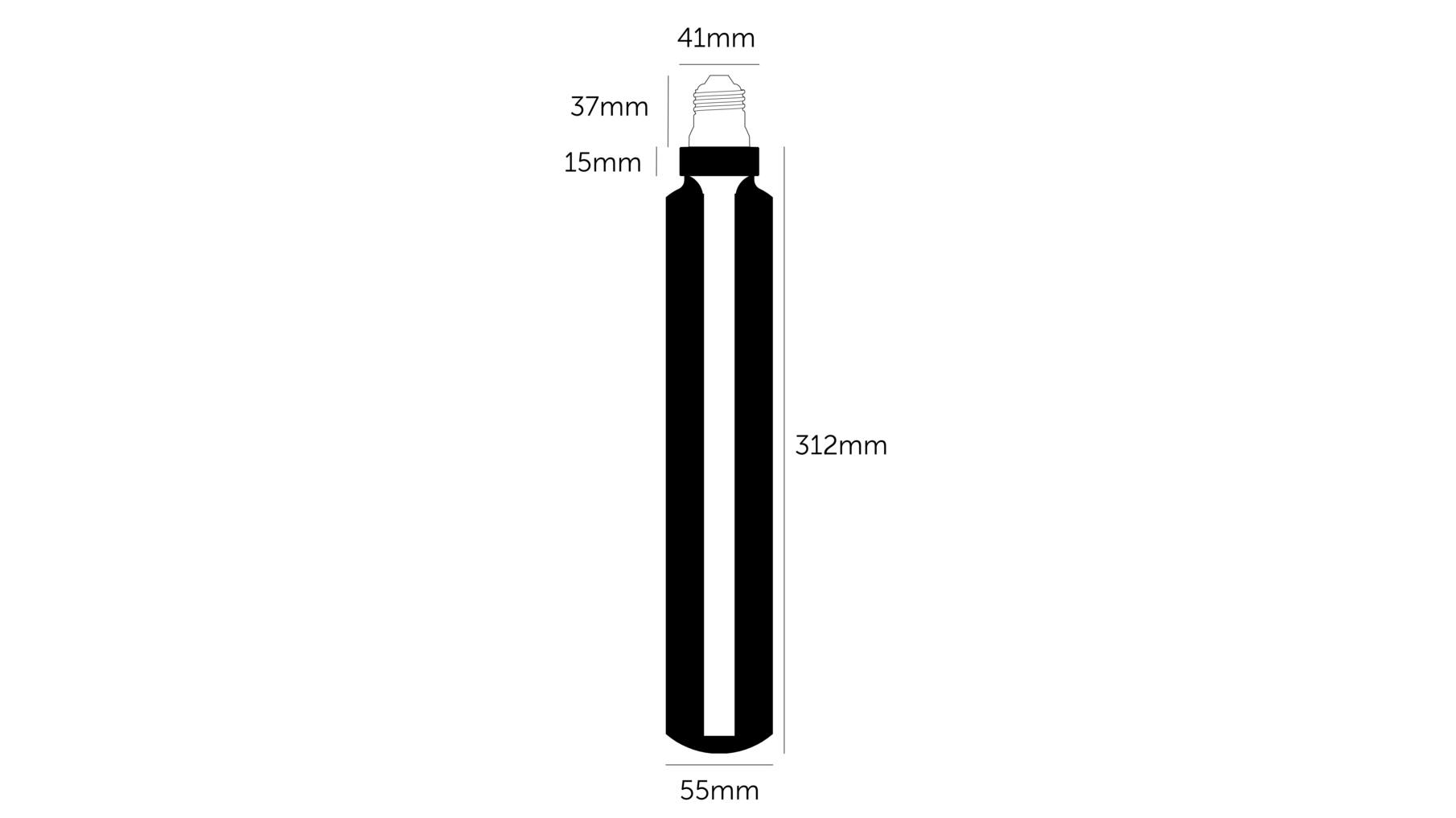 Buster Bulb Tube/E27 Non Dimmable/Crystal