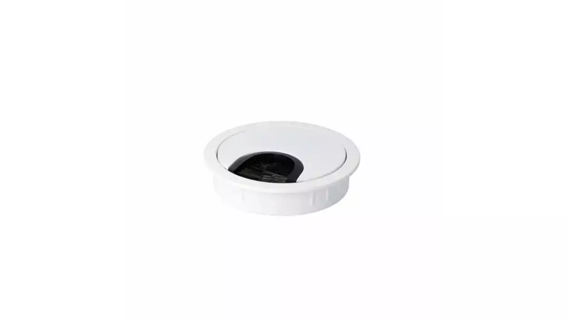 Kabeldoorvoer 60mm aluminium wit geanodiseerd, diepte 22mm