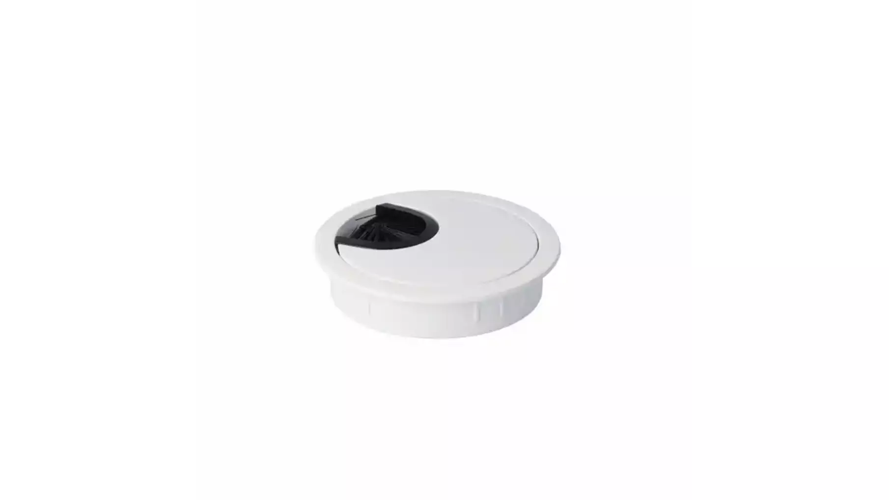 Kabeldoorvoer 60mm aluminium wit geanodiseerd, diepte 22mm
