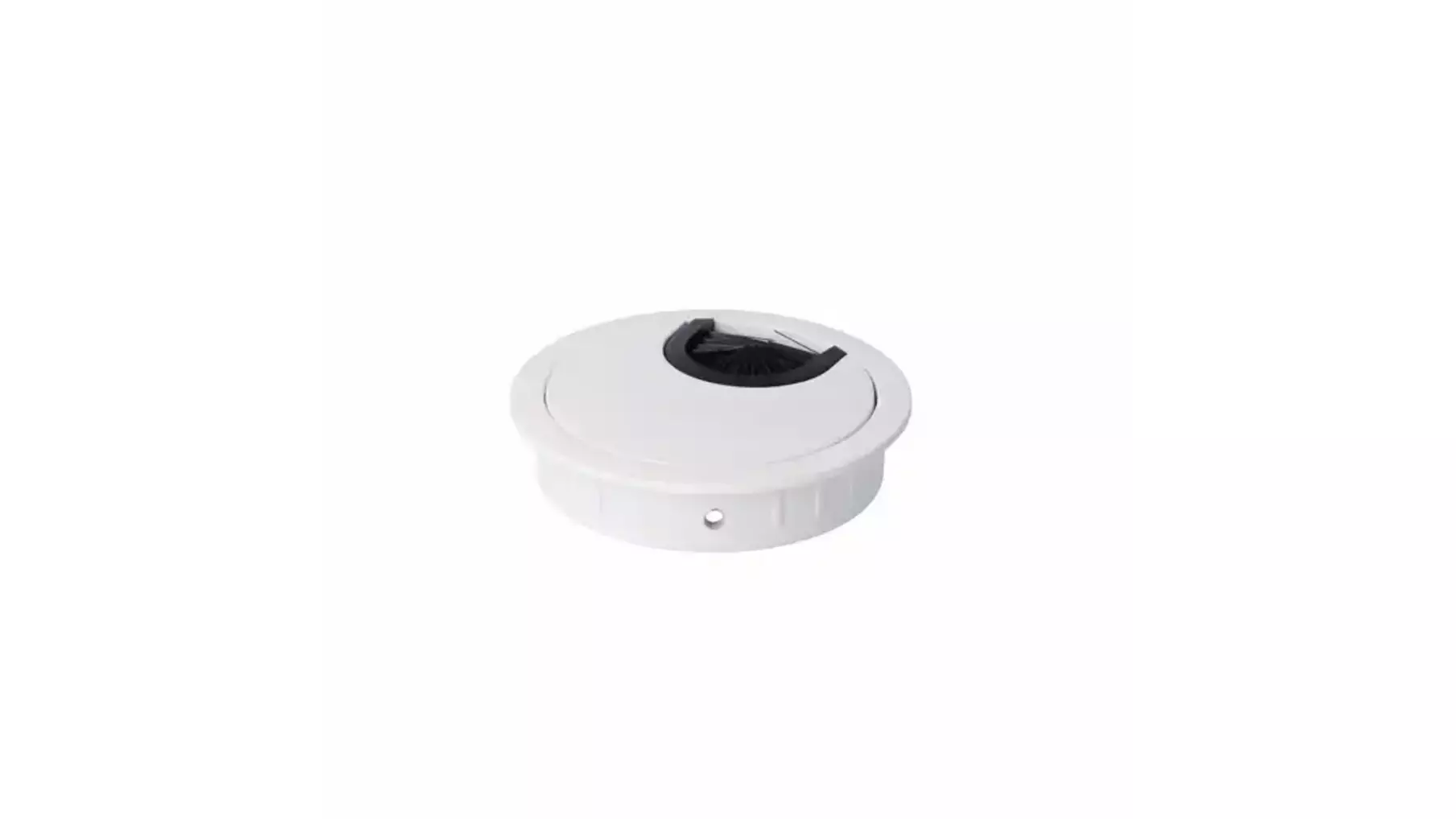 Kabeldoorvoer 60mm aluminium wit geanodiseerd, diepte 22mm