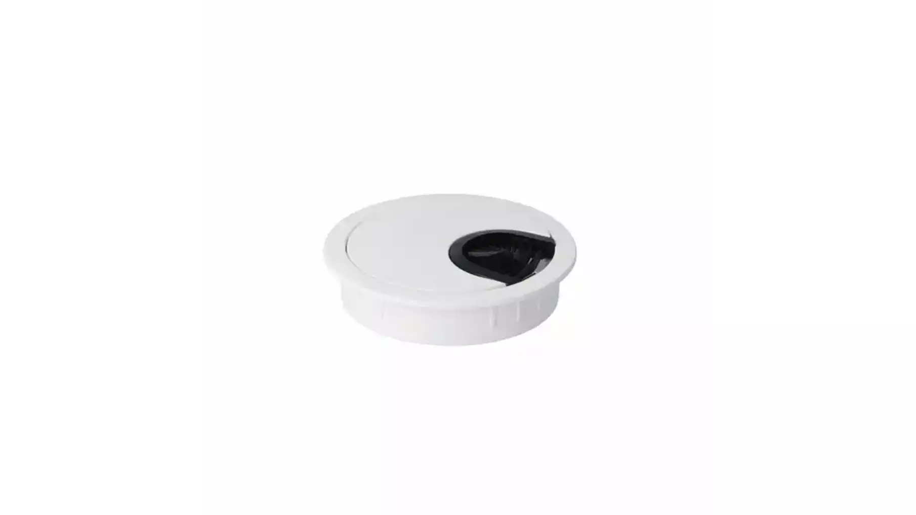 Kabeldoorvoer 60mm aluminium wit geanodiseerd, diepte 22mm