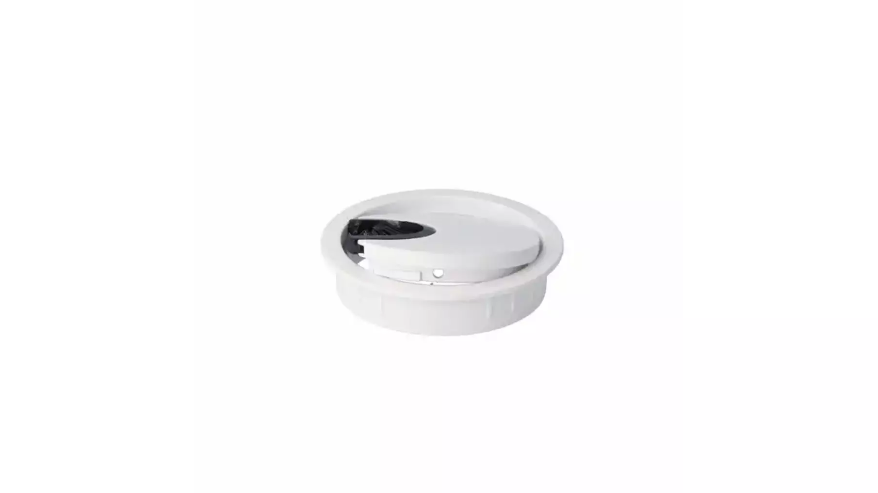 Kabeldoorvoer 60mm aluminium wit geanodiseerd, diepte 22mm