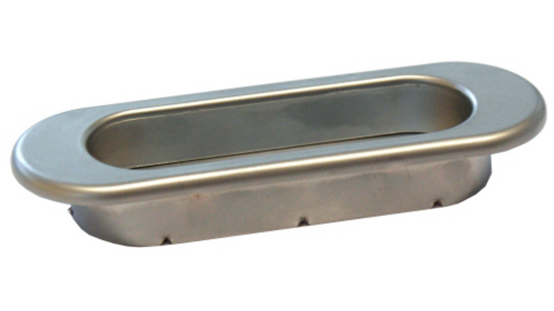 Komgreep buitenmaat 119x40mm mat chroom, ovaal
